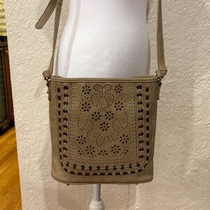 NWOT Elegant Tan Crossbody Bag.